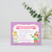 Invitation Cute Alice au pays des merveilles Anniversaire Tea (Debout devant)
