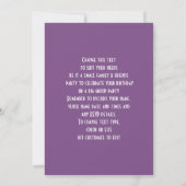 Invitation Cute Alien Espace Extérieur Thème Anniversaire (Dos)