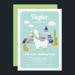 Invitation Cute Alpaca Colorful Anniversaire de enfant Invita<br><div class="desc">Célébrez le jour d'anniversaire de votre fils ou de votre fille avec cette invitation de fête d'anniversaire mignonne et unique. Cette invitation anniversaire de enfant personnalisable présente des illustrations d'alpaga mignons,  de pyramides colorées et de succulents.</div>