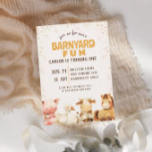 Invitation Cute animal de ferme Barnyard premier anniversaire