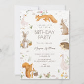 Invitation Cute animals birthday (Devant)