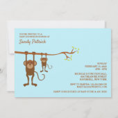 Invitation Cute Animaux Baby shower Merci (Dos)