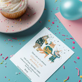 Invitation Cute Animaux Musique Band Anniversaire