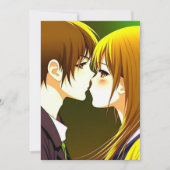 Invitation Cute Anime Couple Mariage (Devant)