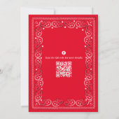 Invitation Cute Anniversaire Cowboy BBQ QR Code Médias sociau (Dos)
