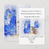 Invitation Cute Aquarelle Accueil Fête de réchauffement Invit (Devant / Derrière)