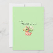 Invitation Cute Aquarelle Bébé Dinosaure Baby shower (Dos)