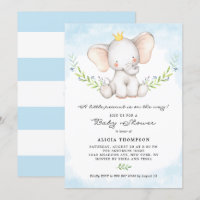 Cute Aquarelle Bébé Eléphant Baby shower garçon