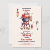 Invitation Cute Aquarelle Bébé Q Baby shower (Devant)