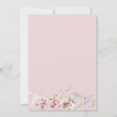 Invitation Cute Aquarelle Boho Teddy Bear Girl Baby shower (Dos)