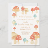 Invitation Cute Aquarelle Champignons Anniversaire de enfant (Devant)