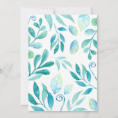 Invitation Cute Aquarelle Fairy Garden Fête Anniversaire (Dos)