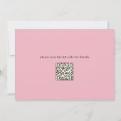 Invitation Cute aquarelle Ice Cream Cone Anniversaire QR Code (Dos)