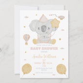 Invitation Cute aquarelle Koala Balloons Baby shower Party (Devant)
