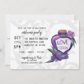 Invitation Cute Aquarelle potion d'amour victorienne Hallowee (Devant)