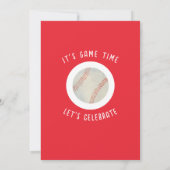 Invitation Cute Aquarelle Rookie Baseball Anniversaire (Dos)