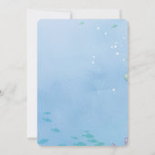 Invitation Cute arc-en-ciel poulpe baleine 2e fête d'annivers (Dos)