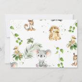 Invitation Cute Australian Animaux Rustic Wood Photo Annivers (Dos)