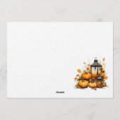 Invitation Cute Autumn Hedgehog with Harvest Ladder Illustrat (Dos)