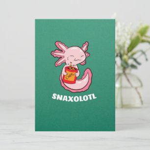 Invitation Cute Axolotl Lover Snaxolotl Kawaii