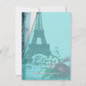 Invitation Cute Baby Baby shower Paris Vintage (Dos)