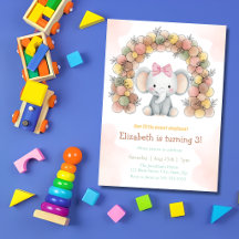 Cute Baby Elephant Balloon Arch Anniversaire