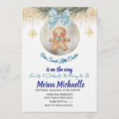 Invitation  cute baby Gingerbread in Christmas Bauble  (Devant)