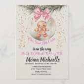 Invitation  cute baby Gingerbread in Christmas Bauble  (Devant)