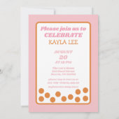 Invitation Cute Baby shower Boba de thé bulle (Dos)