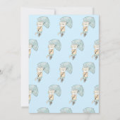 Invitation Cute Baby shower Chat Aquarelle Par Courrier (Dos)