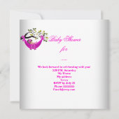 Invitation Cute Baby shower fille bébé rose Hammock Magique (Dos)