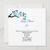 Invitation Cute Baby shower Garçon Bébé Bleu Hamac Magique (Dos)