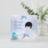 Invitation Cute Baby shower Garçon Bleu Baby Teacup (Debout devant)