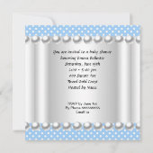 Invitation Cute Baby shower Garçon cupcake bleu Spots (Dos)