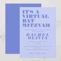 Cute Bar Mitzvah Virtuelle En Ligne Lavande