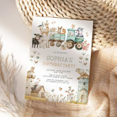 Invitation Cute Barnyard Animaux de ferme Anniversaire