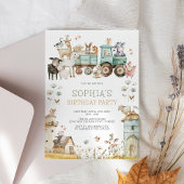 Invitation Cute Barnyard Animaux de ferme Anniversaire