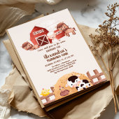 Invitation Cute Barnyard Farm Animaux 1er Anniversaire