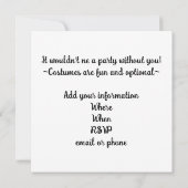 Invitation Cute Bat and Full Moon Halloween (Dos)