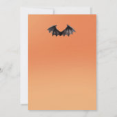 Invitation Cute Bat et fête Citrouille d'Halloween (Dos)