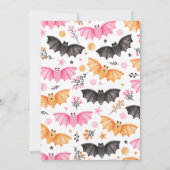Invitation Cute Bats Halloween fête d'anniversaire (Dos)