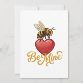Invitation Cute Be Mine Honeycomb  (Devant)
