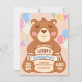 Invitation Cute bear (Devant)