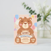 Invitation Cute bear (Debout devant)