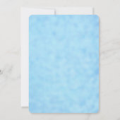 Invitation Cute Bear Bleu Floral Baby shower Garçon (Dos)