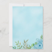 Invitation Cute Bear Blue Boy Nous pouvons Bearly Wait Baby s (Dos)