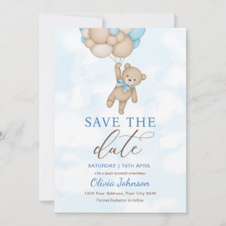 Invitation Cute Bear Save the Date