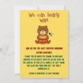 Invitation Cute Bear thème Baby shower garçon (Dos)