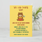 Invitation Cute Bear thème Baby shower garçon (Debout devant)