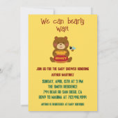 Invitation Cute Bear thème Baby shower garçon (Dos)